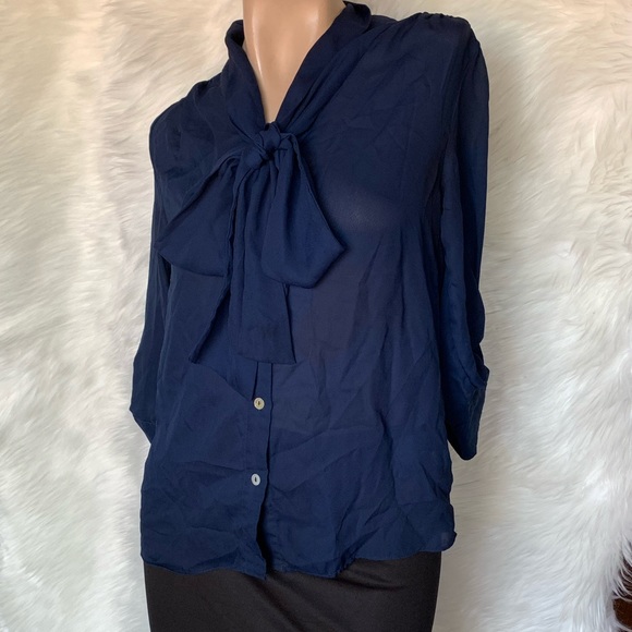 Lovoosh Tie Neck Blouse - Picture 2 of 9